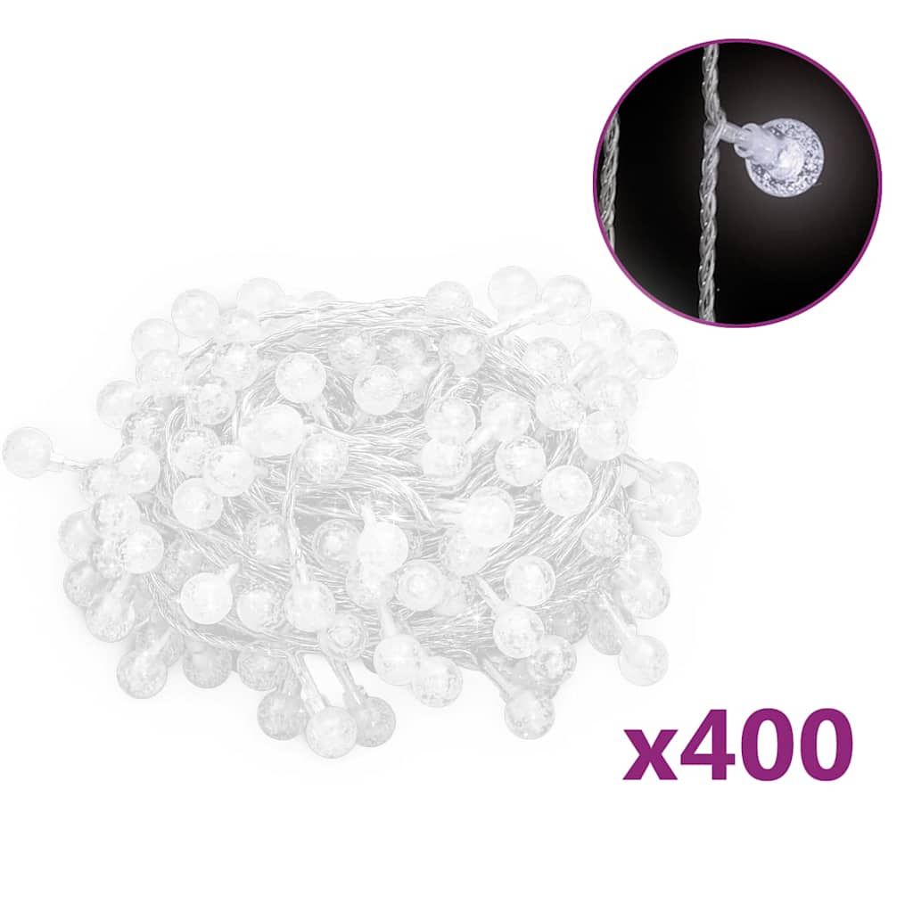 Haldjatulede kett 40 m, 400 LEDi, külm valge, 8 funktsiooni