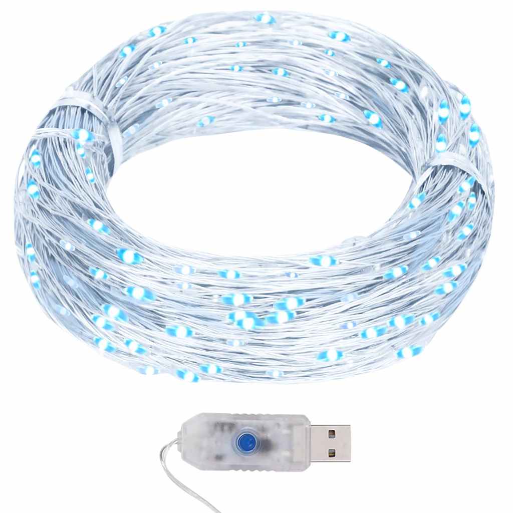 LED-haldjatulede kett 40m, 400 LEDi, külm valge, 8 funktsiooni