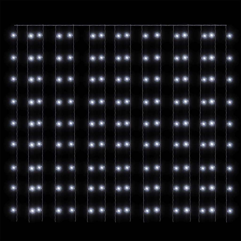 LED-valguskardin, 3x3m, 300 LEDi, külm valge, 8 funktsiooni