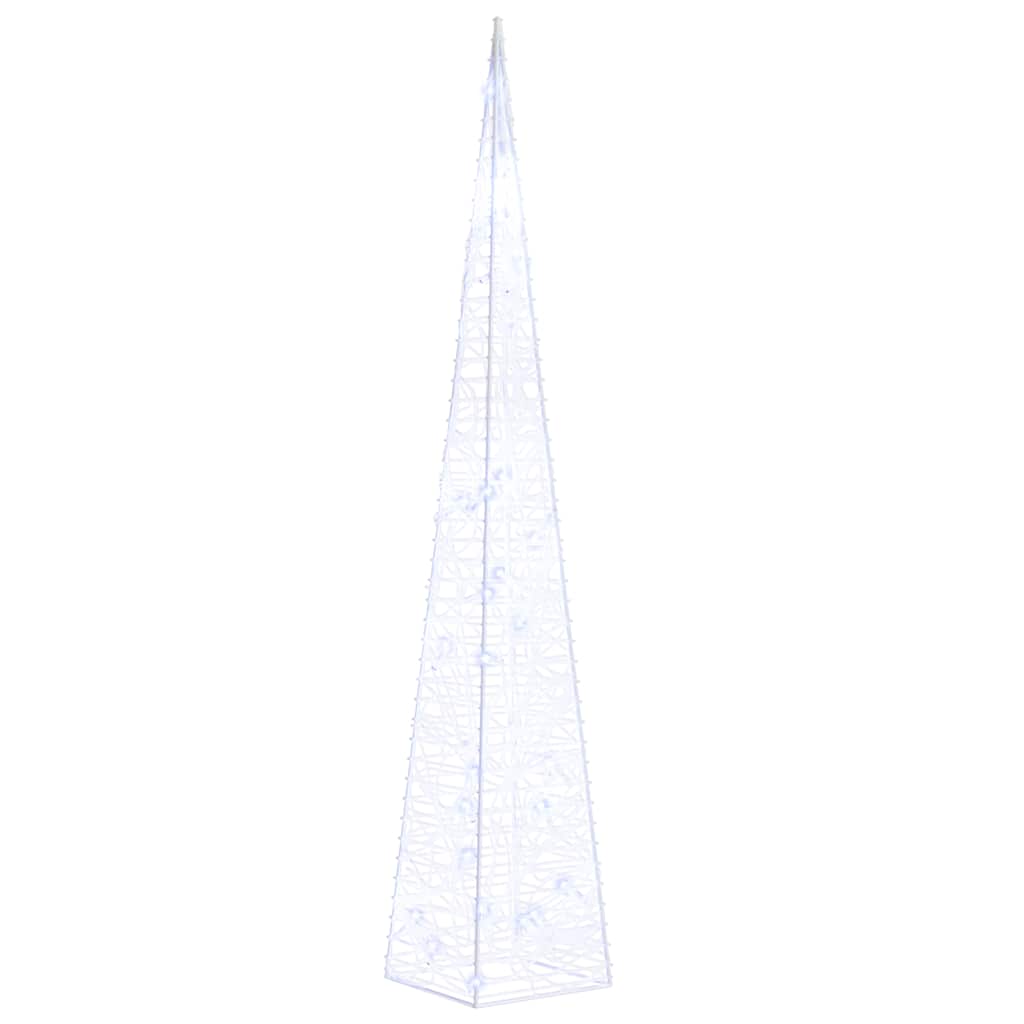 Akrüülist valguskoonus, LED-tuli, sinine 60 cm