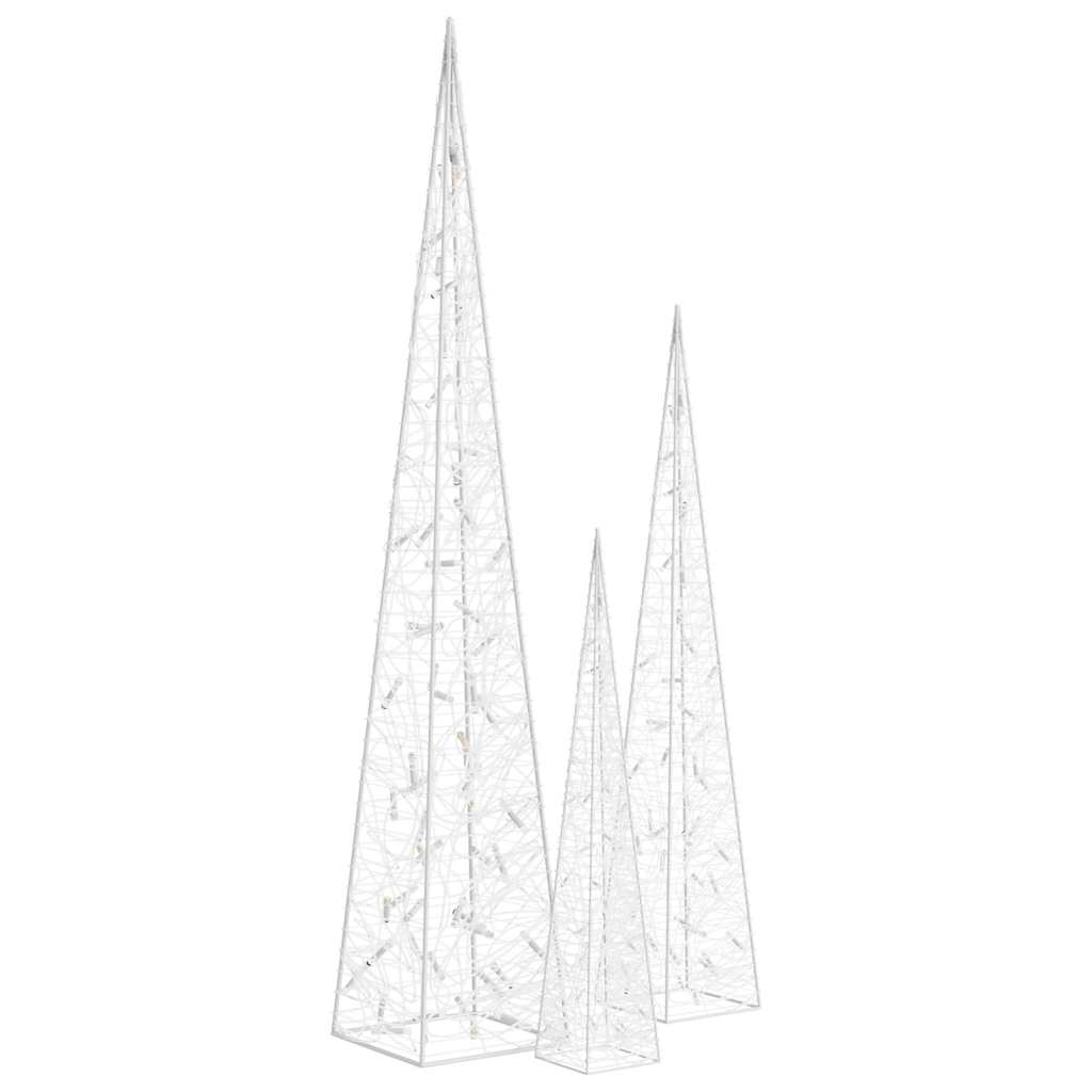 Akrüülist LED valguskoonusekomplekt, sinine 60/90/120 cm