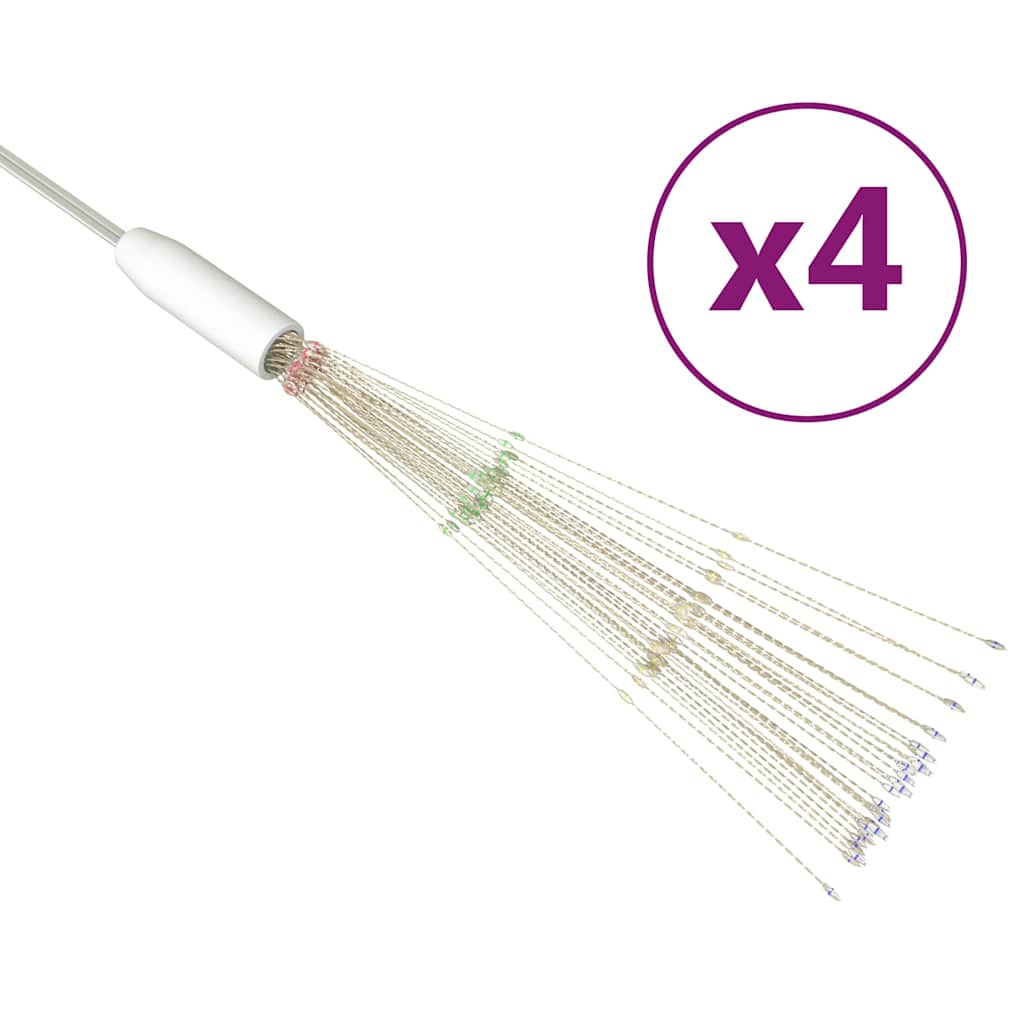Välised ilutulestiku jõulutuled 4 tk, värviline 20 cm, 560 LED