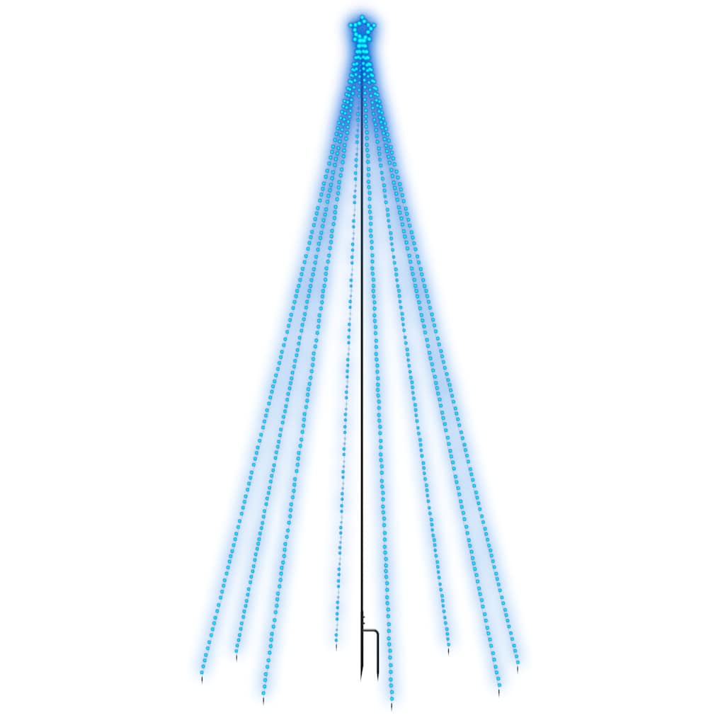 LED-jõulupuu, tuppa/õue, 576 LEDi, sinine, 3,6 m