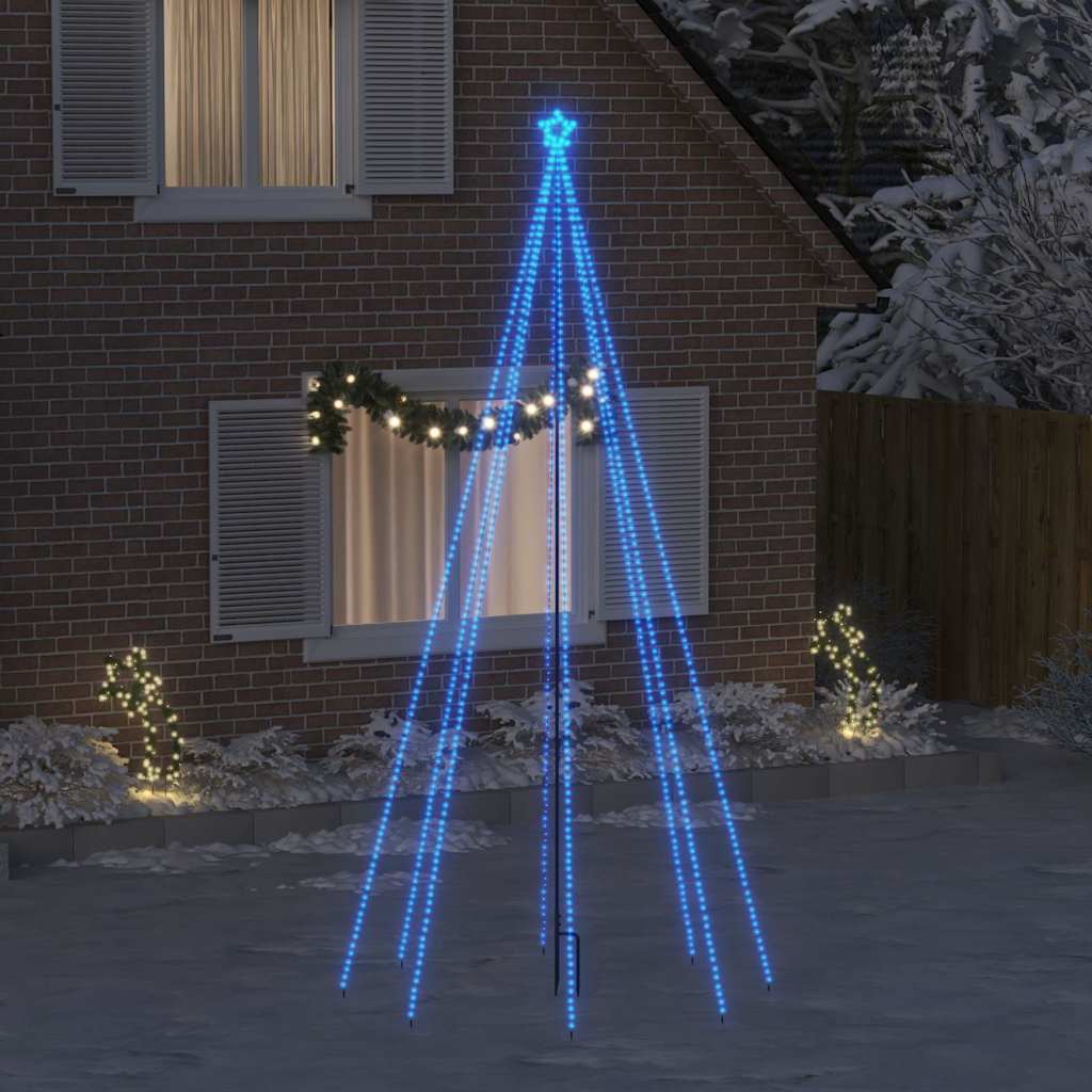 LED-jõulupuu, tuppa/õue, 576 LEDi, sinine, 3,6 m