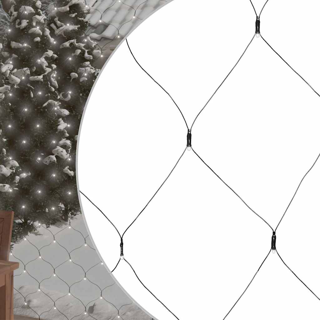 Jõulutulede võrk, külm valge, 3 x 3 m, 306 LEDi, siseruumi, õue