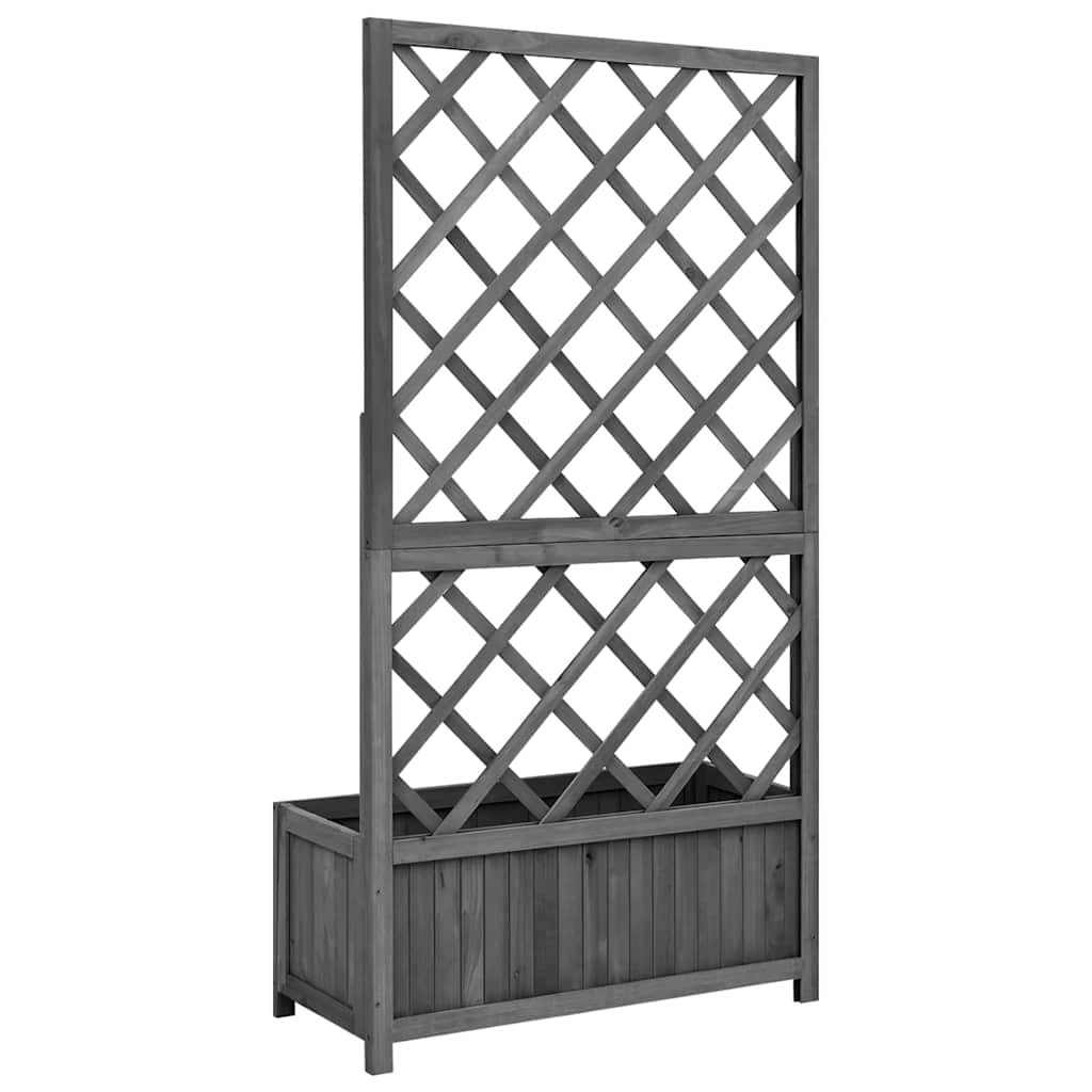 Võrega taimekast, must, 70 x 30 x 135 cm, nulupuit