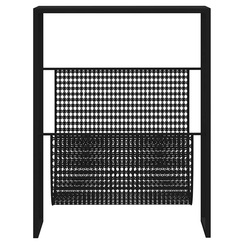 Ajakirjahoidja, must, 35 x 15 x 45 cm, teras