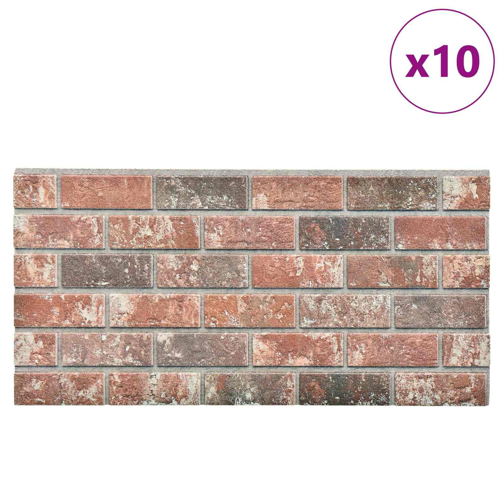 Seinapaneelid 10 tk 100 x 50 cm Tumepruun ja Hall EPS vaht