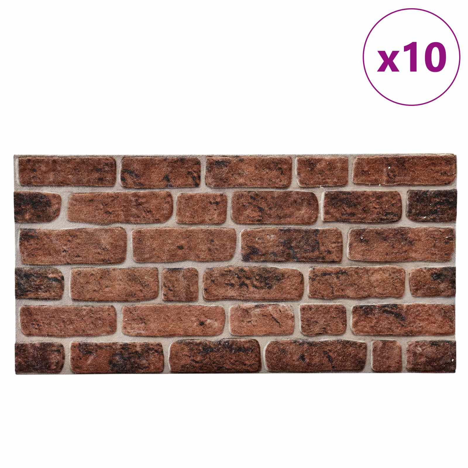 Seinapaneelid 10 tk 100 x 50 cm Pruun Tellis EPS vaht