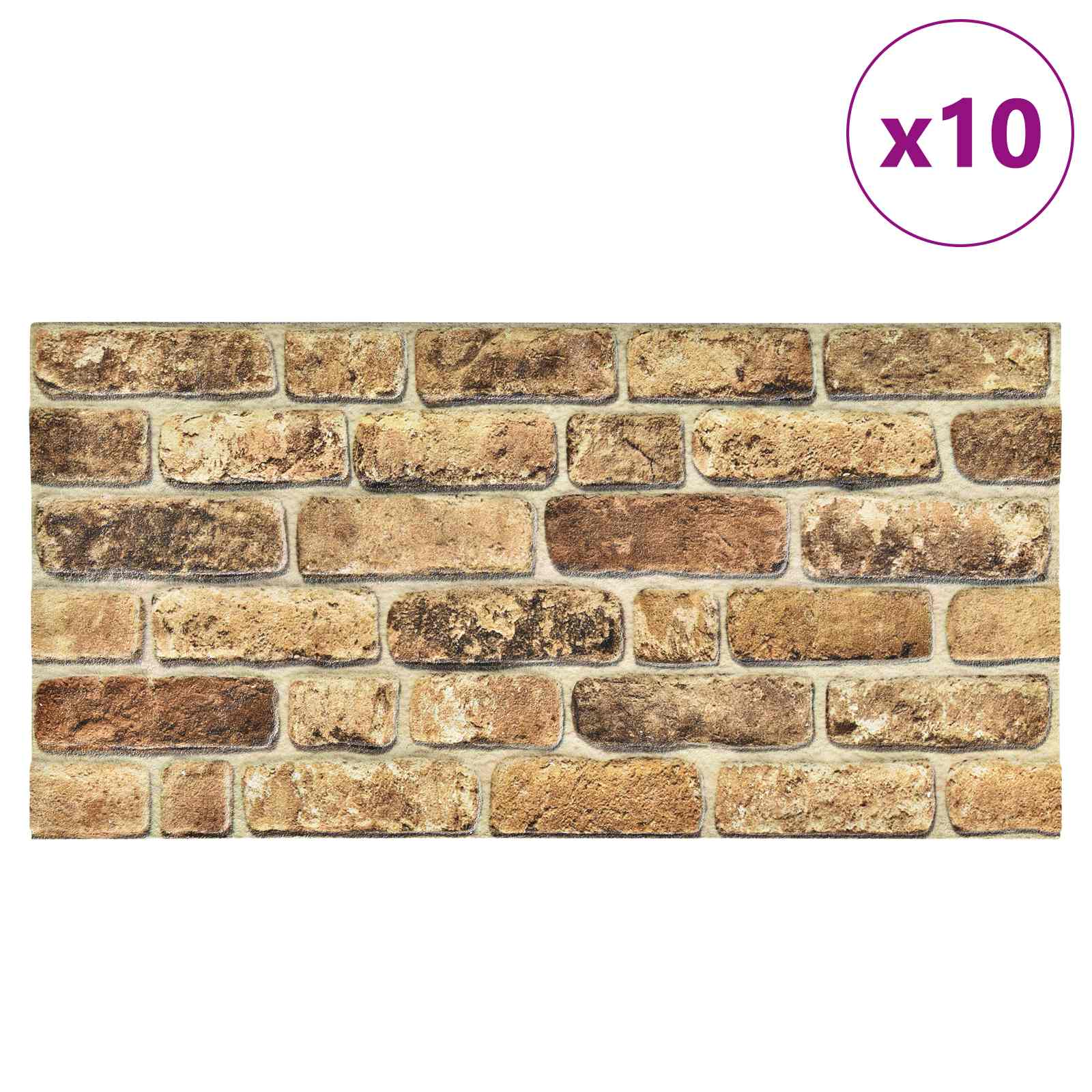 Seinapaneelid 10 tk 100 x 50 cm Tume Liiv EPS vaht