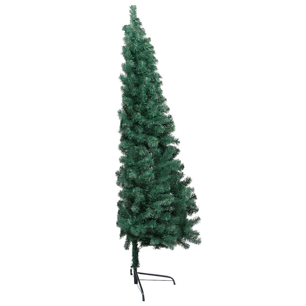 Valgustusega poolik kunstkuusk alusega, roheline, 120 cm