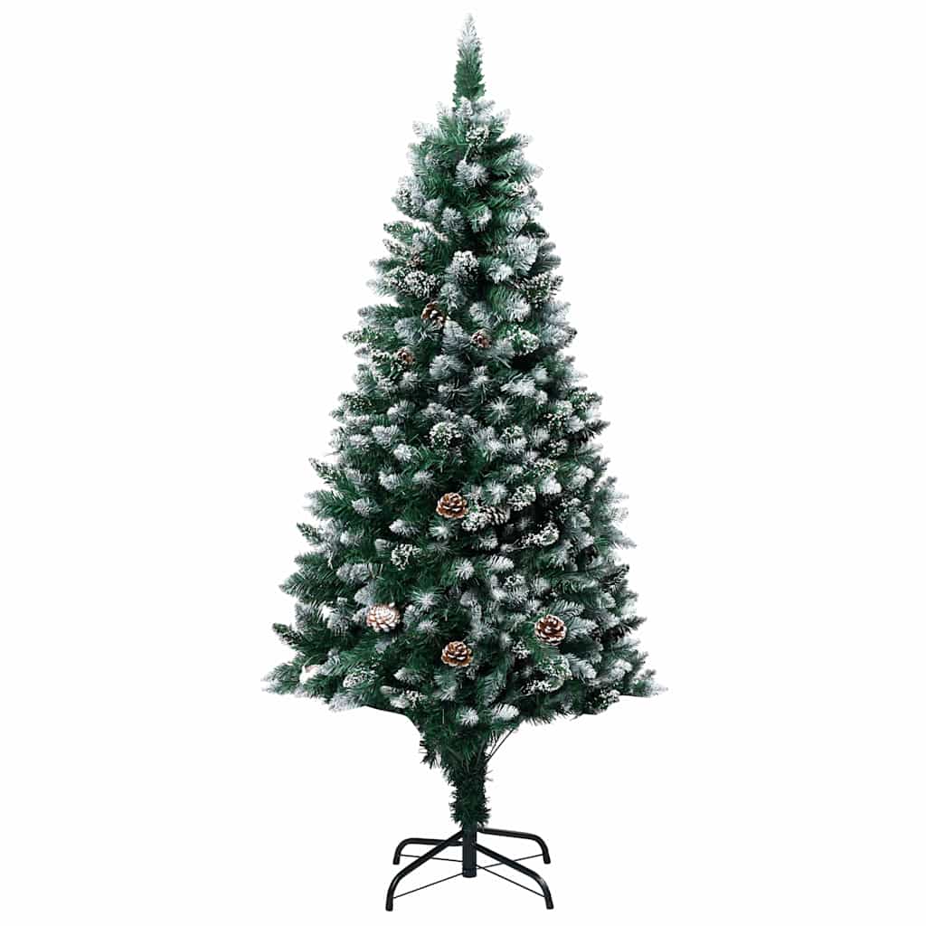 Tehisjõulupuu koos LED-de ja pallikomplekti ja käbidega 180 cm
