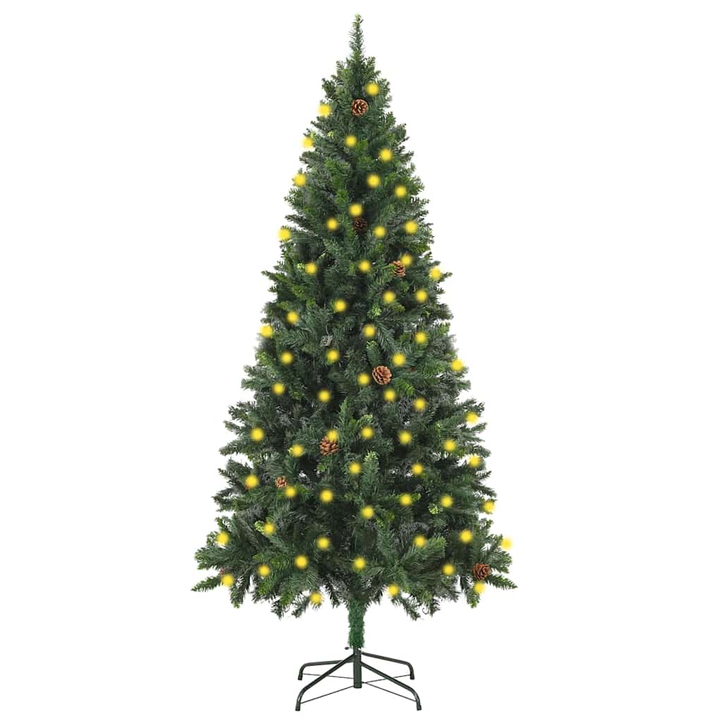 Valgustusega kunstkuusk männikäbidega, 180 cm