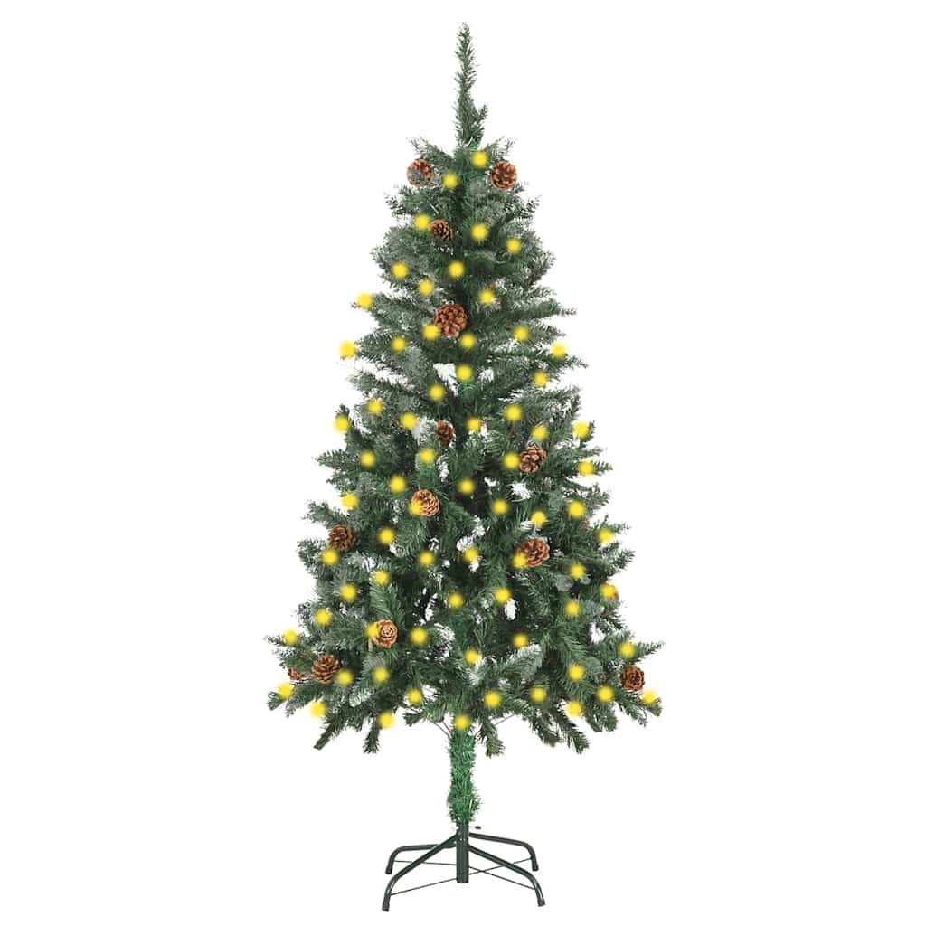 Valgustusega kunstkuusk männikäbidega, 150 cm
