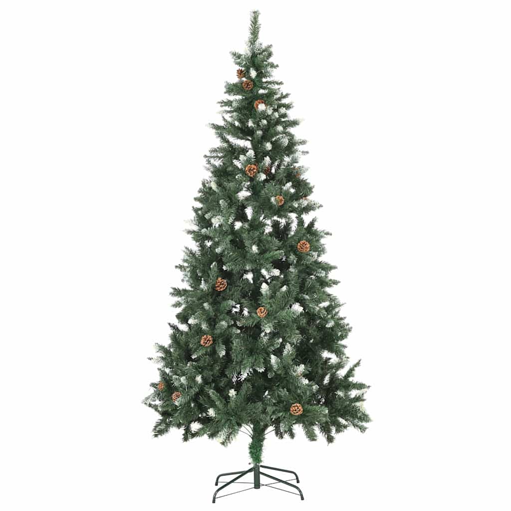 Valgustusega kunstkuusk männikäbidega, 210 cm