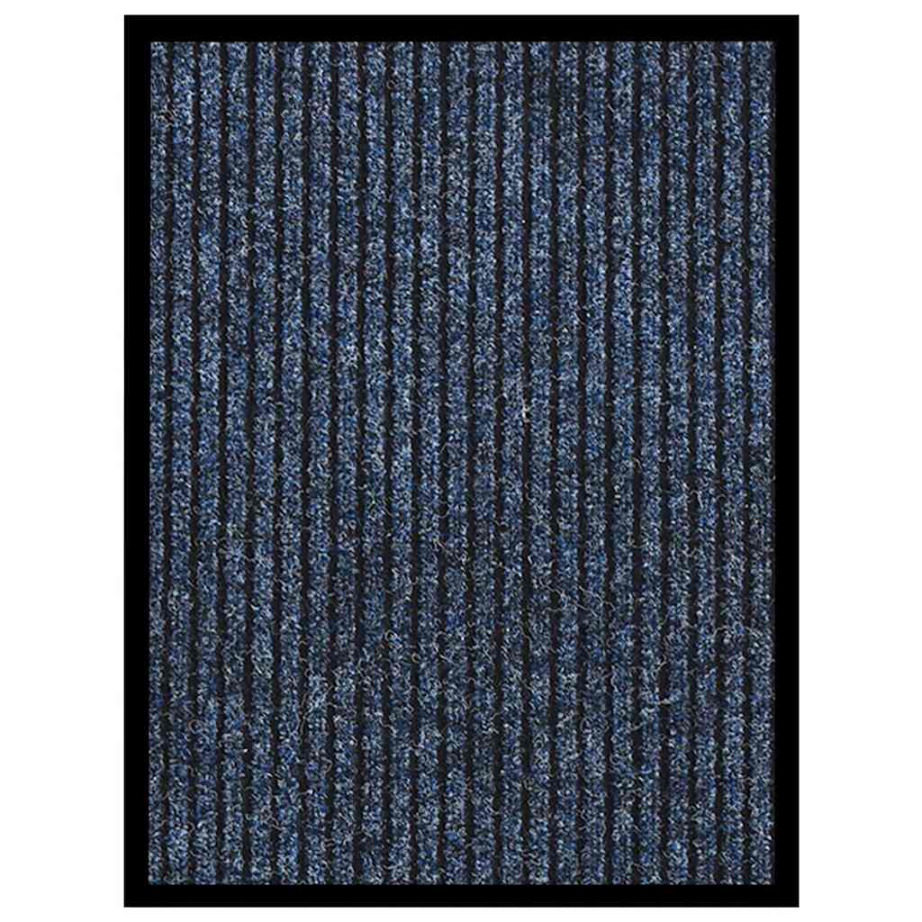 Uksematt, triibuline, sinine 40 x 60 cm