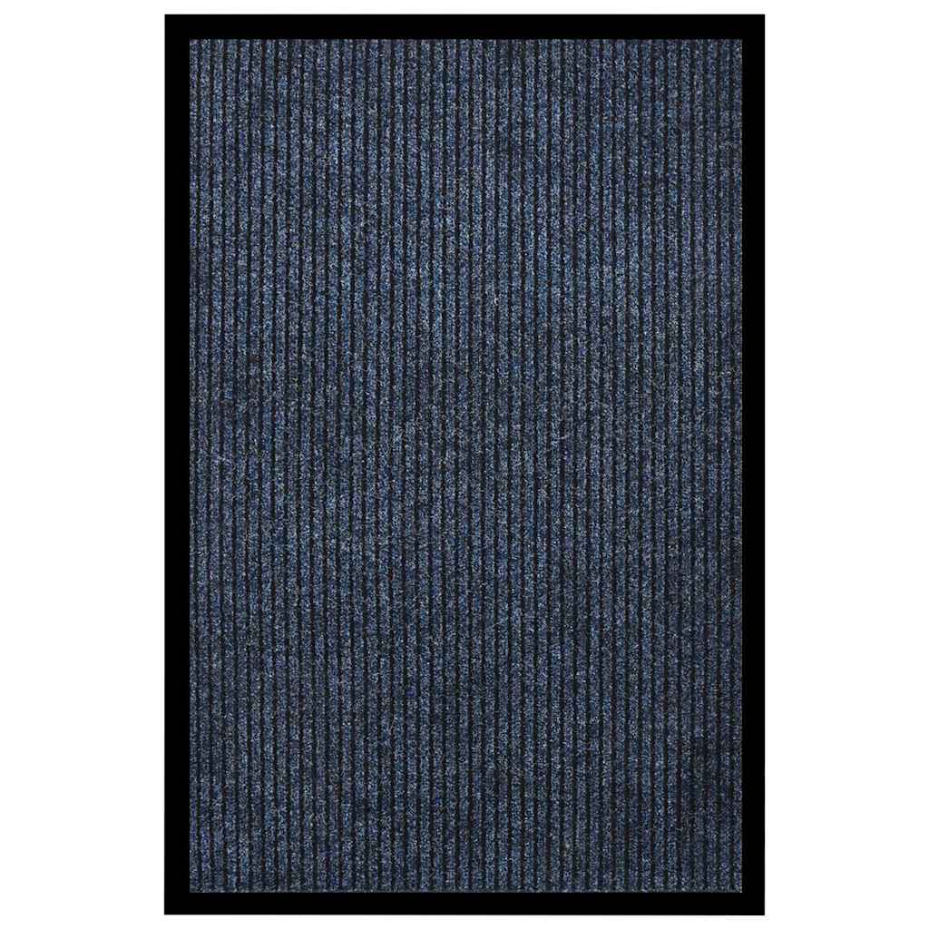 Uksematt, triibuline, sinine, 80 x 120 cm
