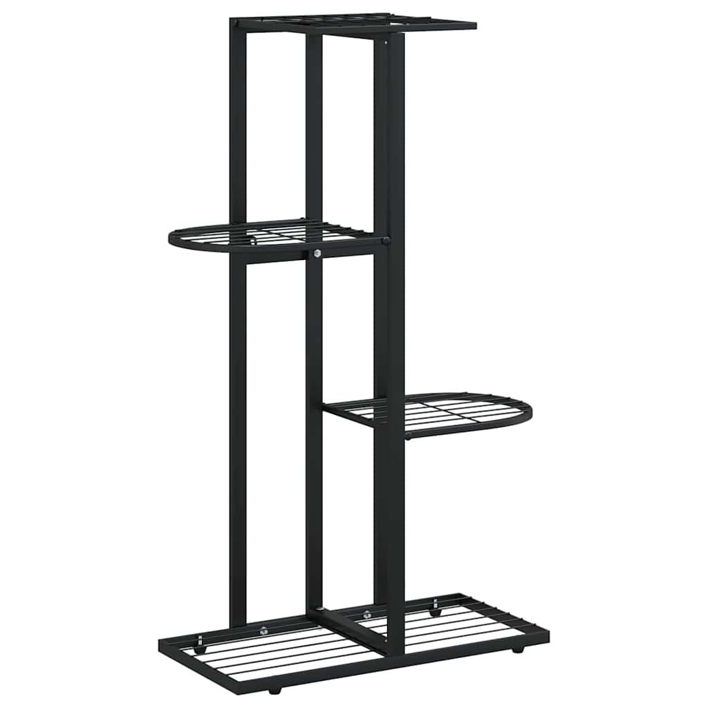 4-korruseline lillealus, 43x22x76 cm, must, metall
