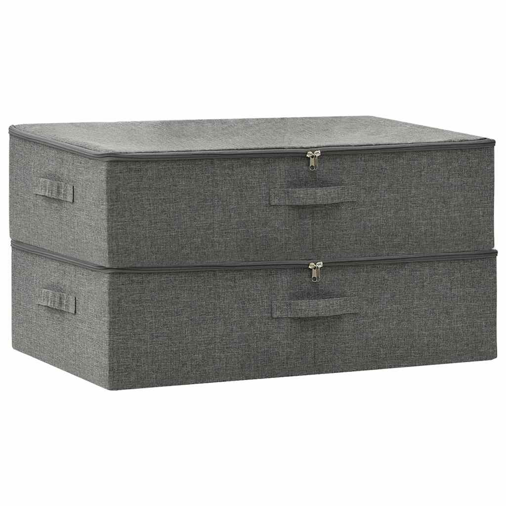Hoiukastid 2 tk, kangas, 70 x 40 x 18 cm, antrasiithall
