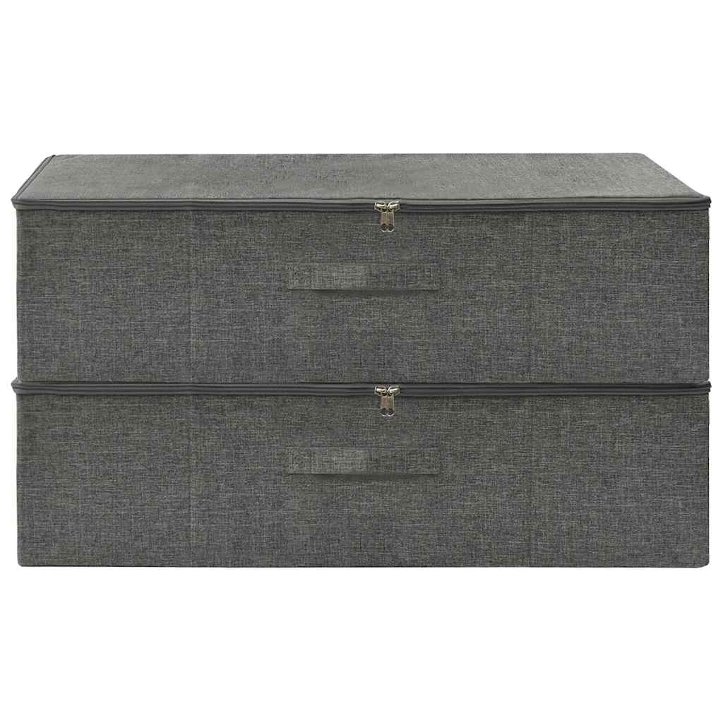 Hoiukastid 2 tk, kangas, 70 x 40 x 18 cm, antrasiithall