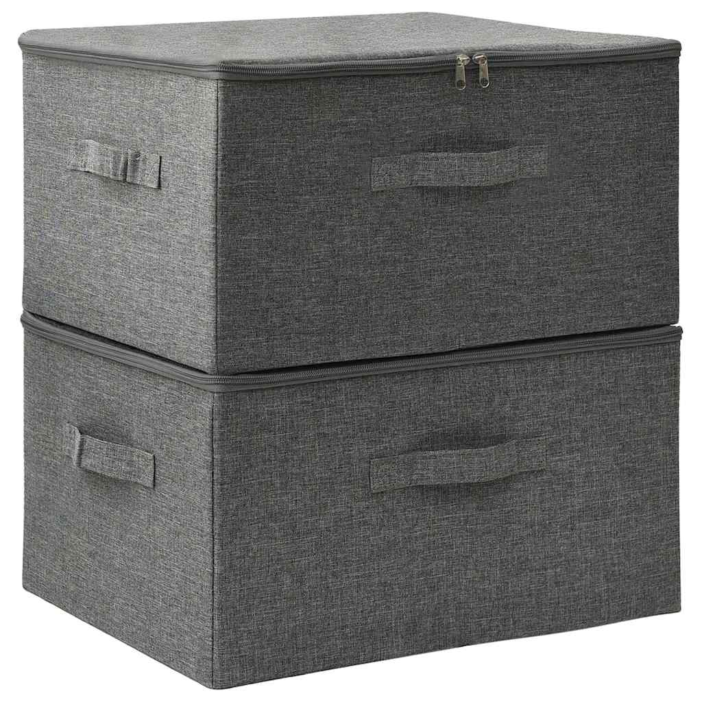 Hoiukastid 2 tk, kangas, 43 x 34 x 23 cm, antrasiithall