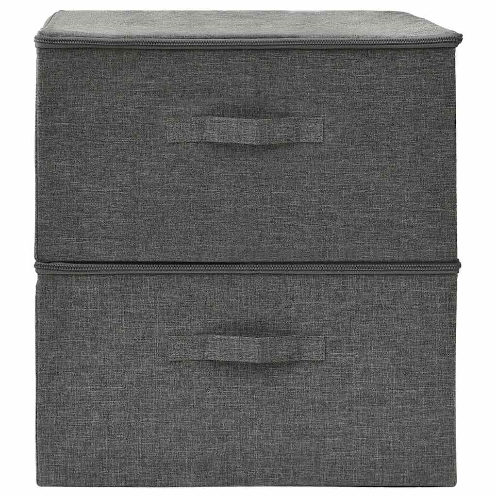 Hoiukastid 2 tk, kangas, 43 x 34 x 23 cm, antrasiithall