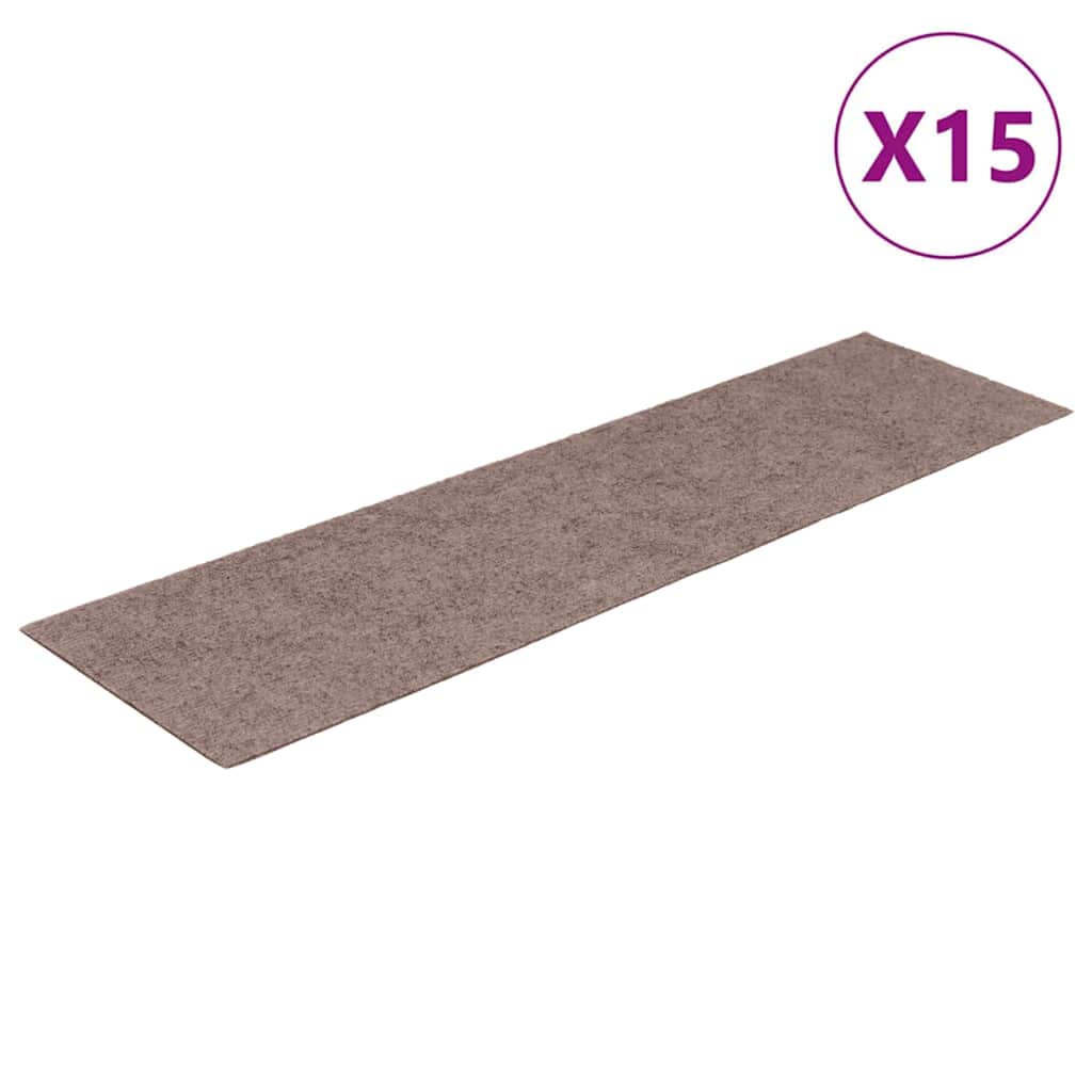 Isekleepuvad trepimatid, 15 tk, 76 x 20 cm, helepruunid, ristkülikukujulised