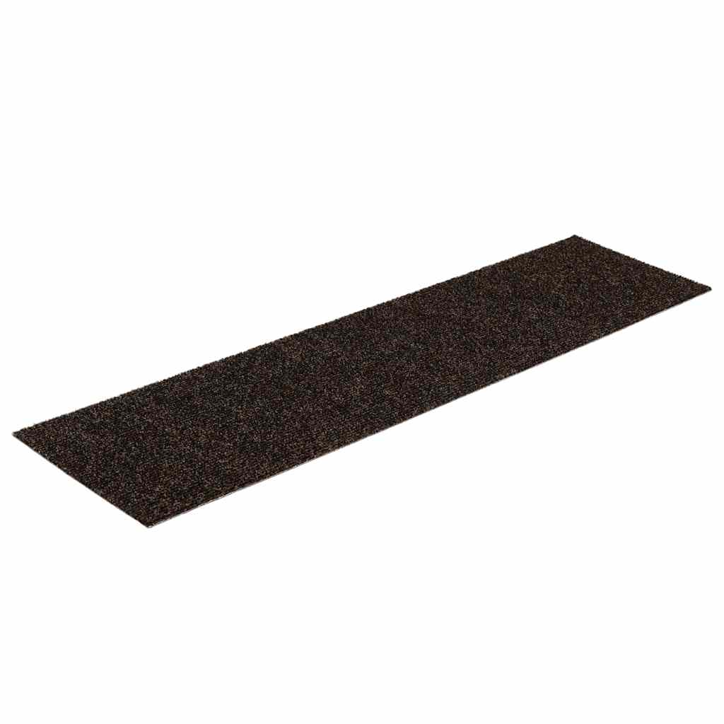 Isekleepuvad trepimatid, 15 tk, 76 x 20 cm, tumepruunid, ristkülikukujulised