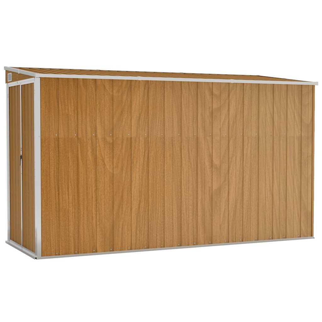 Seinale kinnitatav aiakuur, pruun, 118 x 288 x 178 cm, tsingitud teras