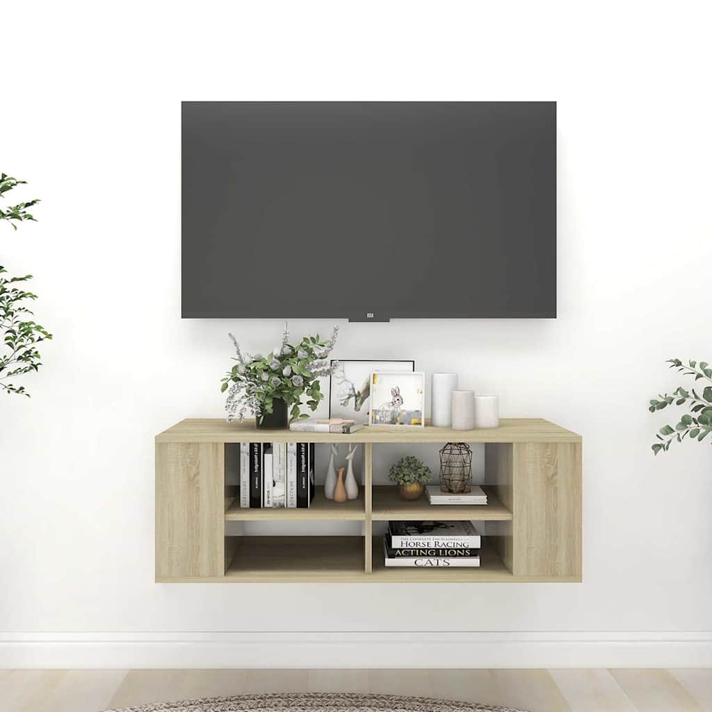 Seina telerikapp, Sonoma tamm, 102 x 35 x 35 cm, tehispuit