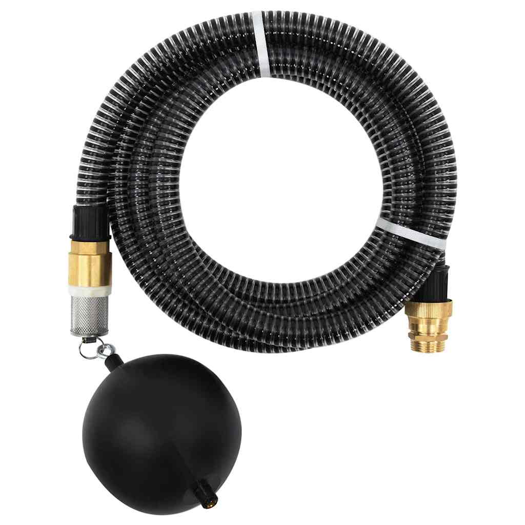 Imivoolik messingust ühendustega, must 1,1" 5 m PVC