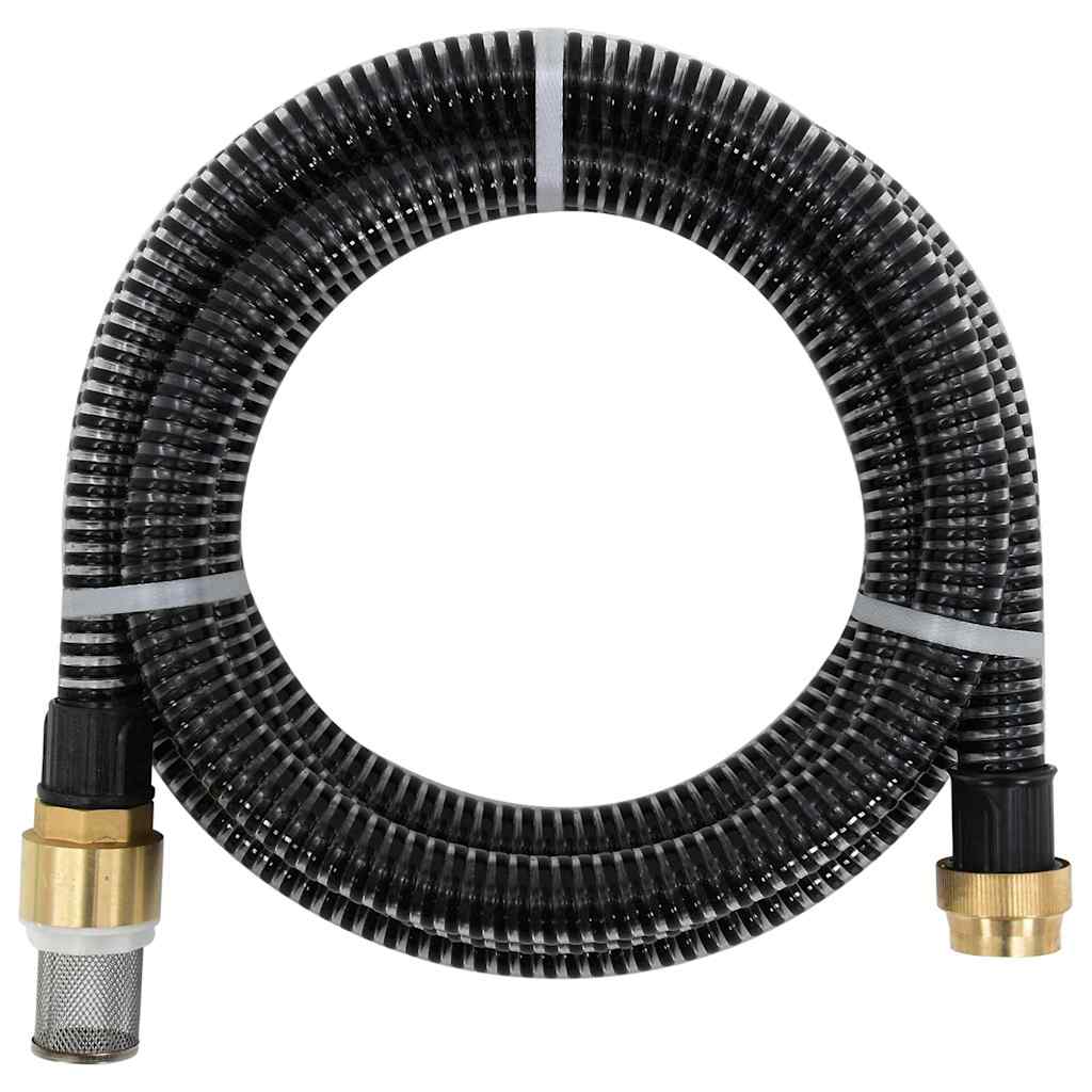 Imivoolik messingust ühendustega, must 1,1" 10 m PVC