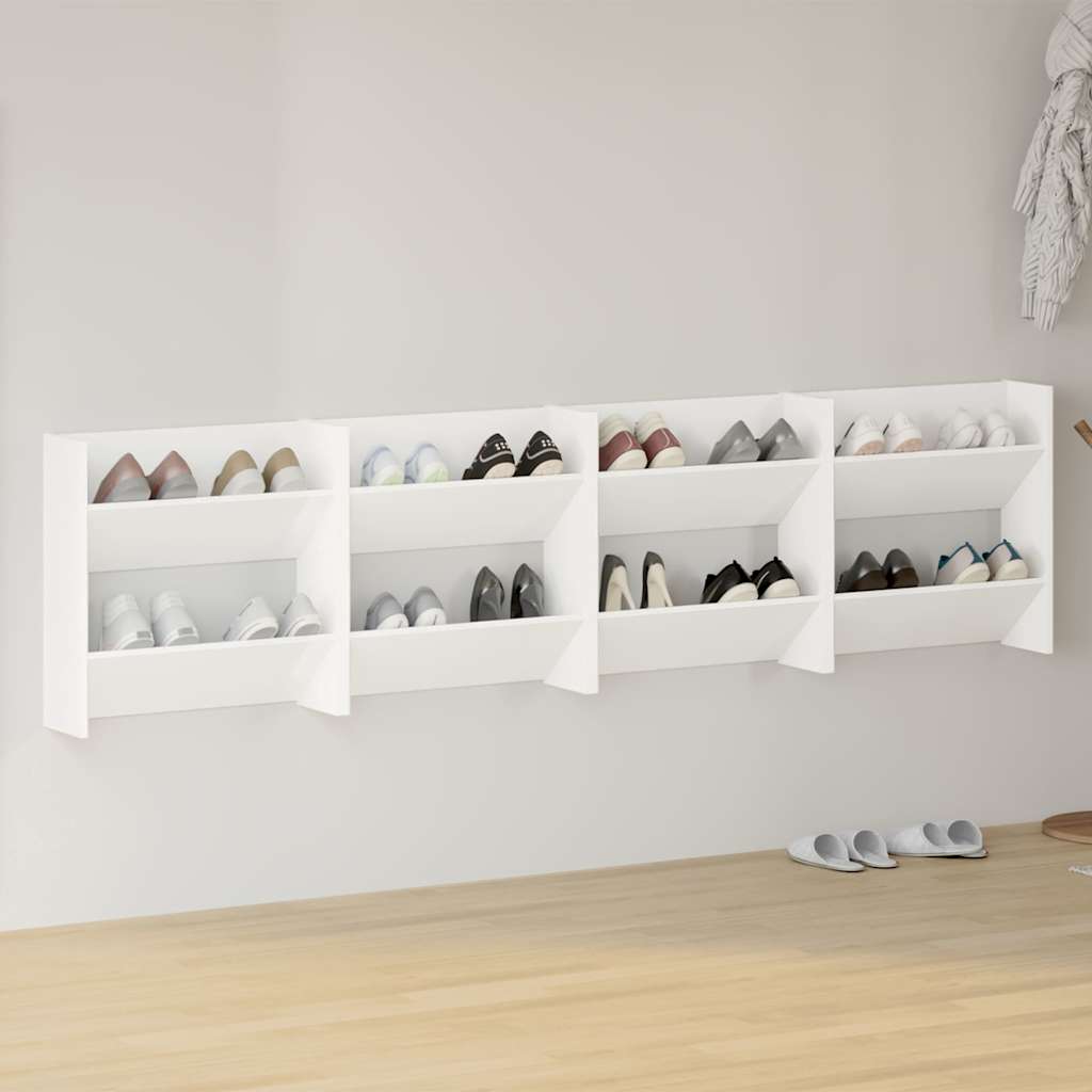 Seina kingakapid 4 tk, valge, 60 x 18 x 60 cm, tehispuit