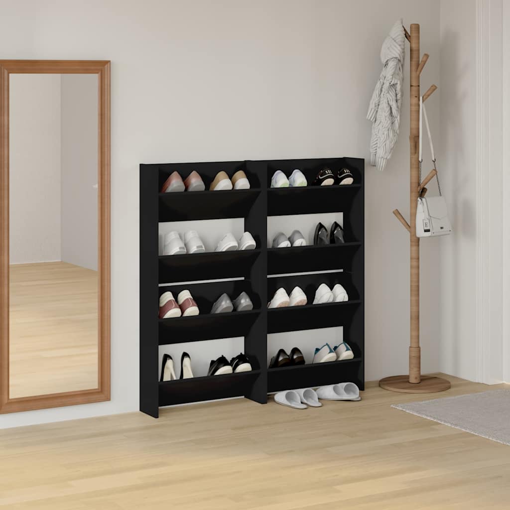 Seina kingakapid 4 tk, must, 60 x 18 x 60 cm, tehispuit