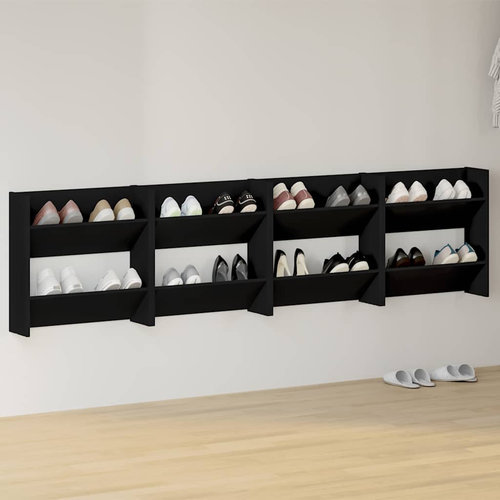 Seina kingakapid 4 tk, must, 60 x 18 x 60 cm, tehispuit