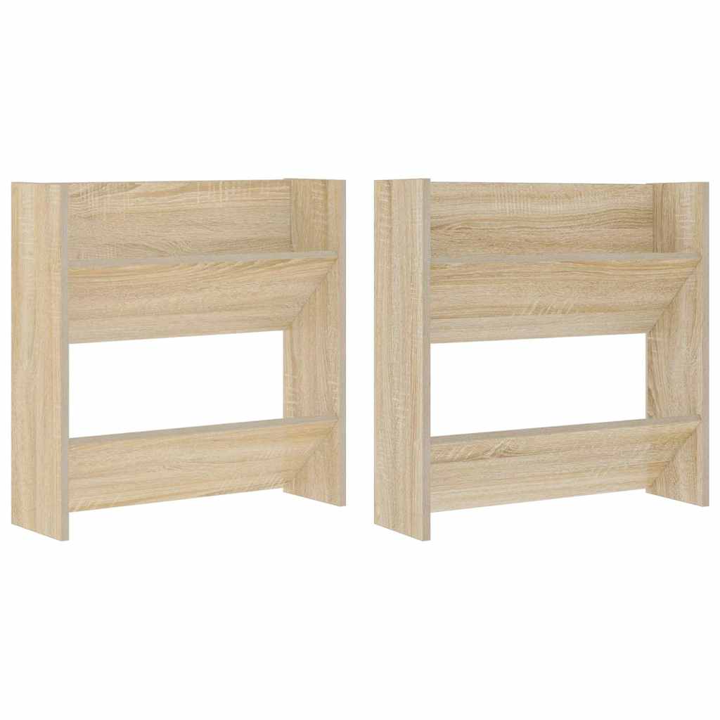 Seina kingakapid 2 tk,Sonoma tamm, 60x18x60 cm, puitlaastplaat