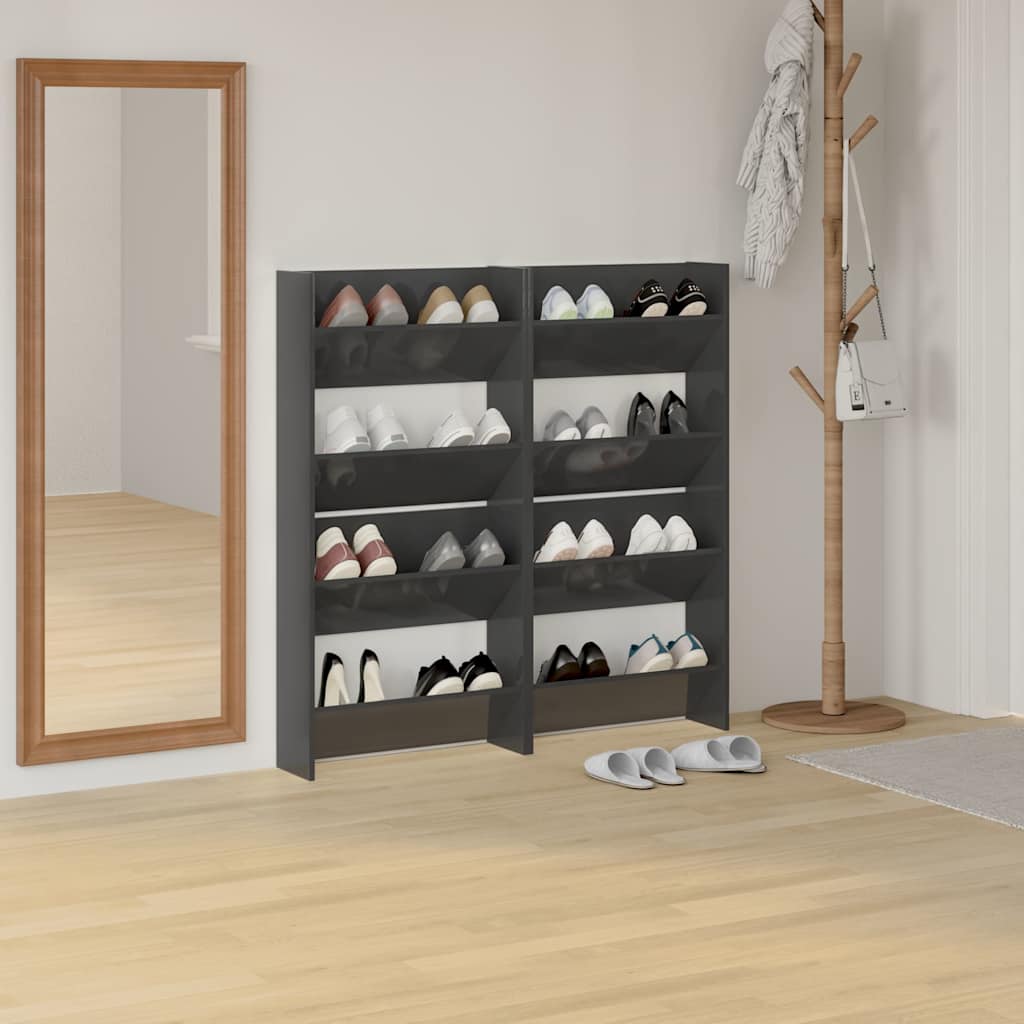 Seina kingakapp 4 tk kõrgläikega valge 60x18x60 tehispuit