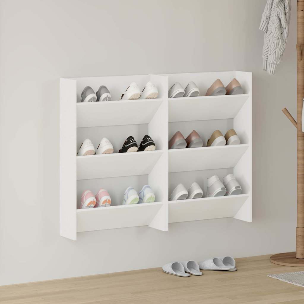 Seina kingakapid 2 tk valge 60x18x90 cm puitlaastplaat