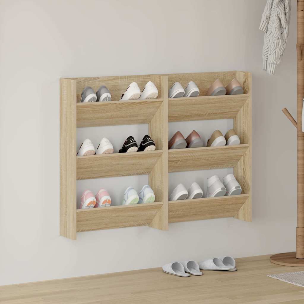 Seina kingakapid 2 tk, Sonoma tamm, 60x18x90 cm, puitlaastplaat