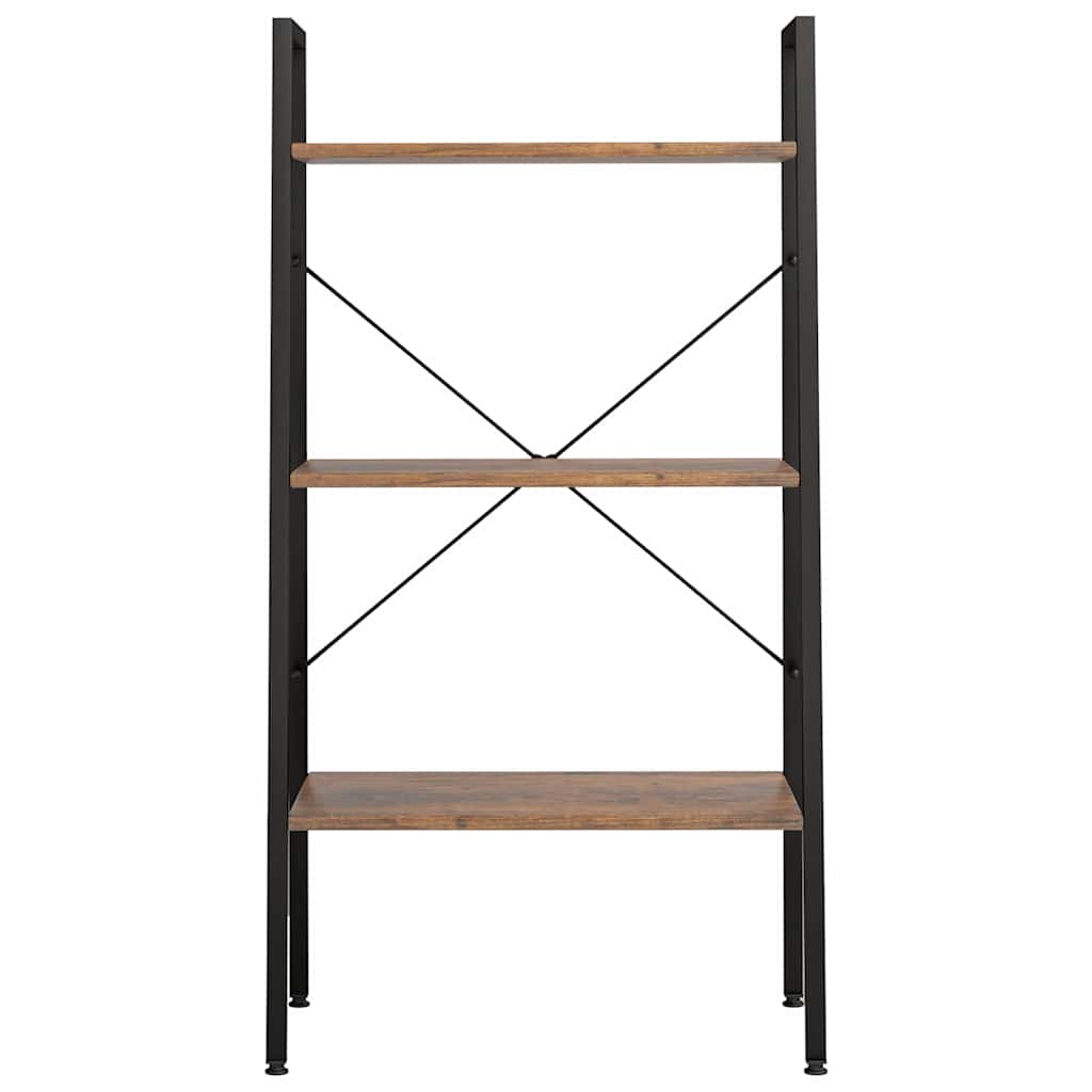 3-korruseline riiul, tumepruun ja must, 56 x 35 x 108 cm