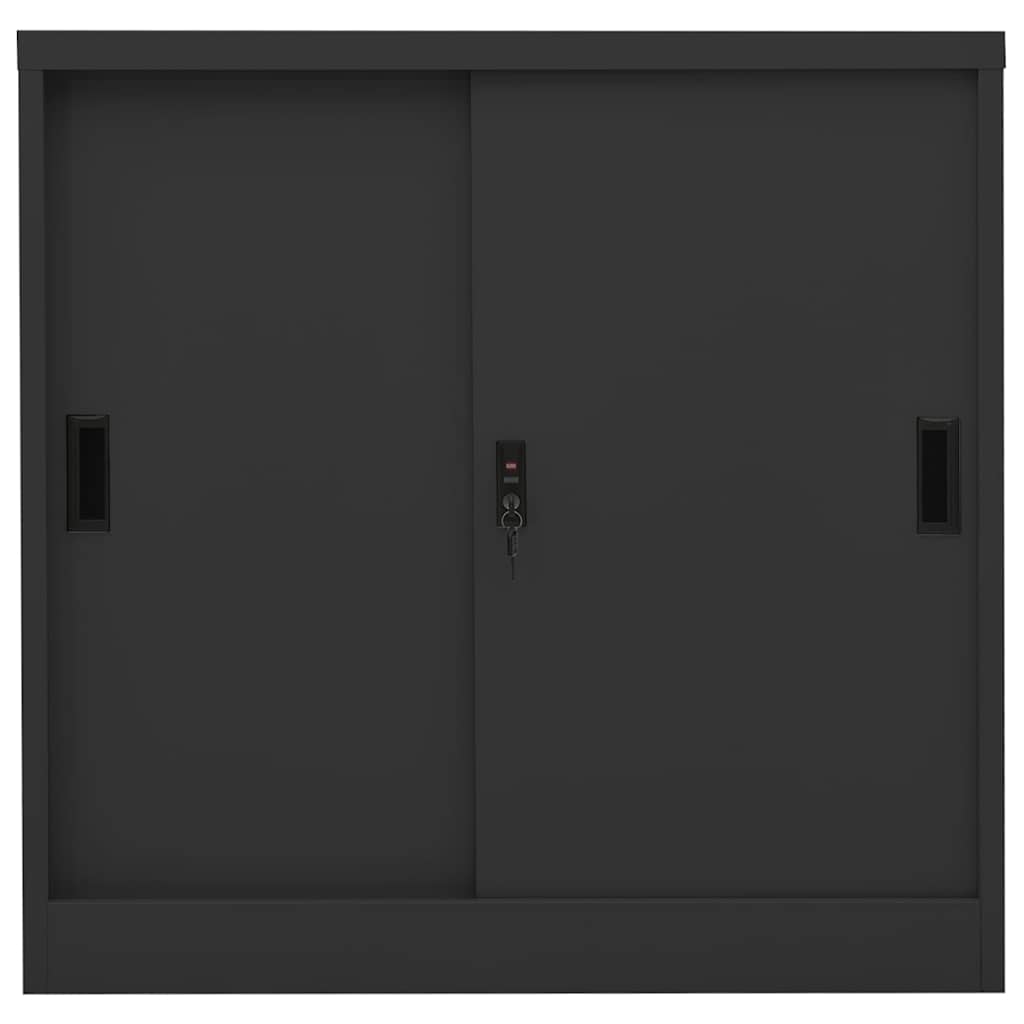 Kontorikapp liuguksega, antratsiit, 90 x 40 x 90 cm, teras