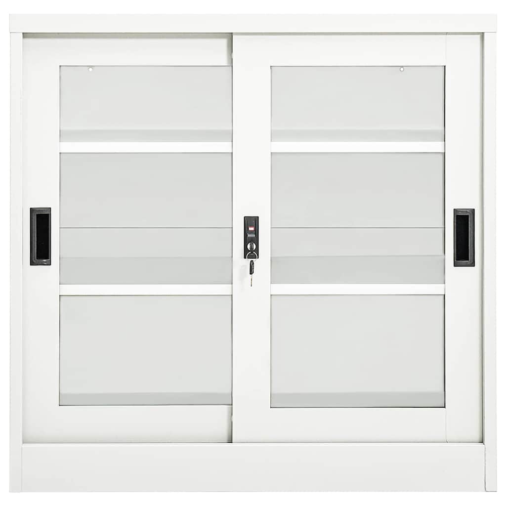 Liugustega kapp, valge, 90 x 40 x 90 cm, teras