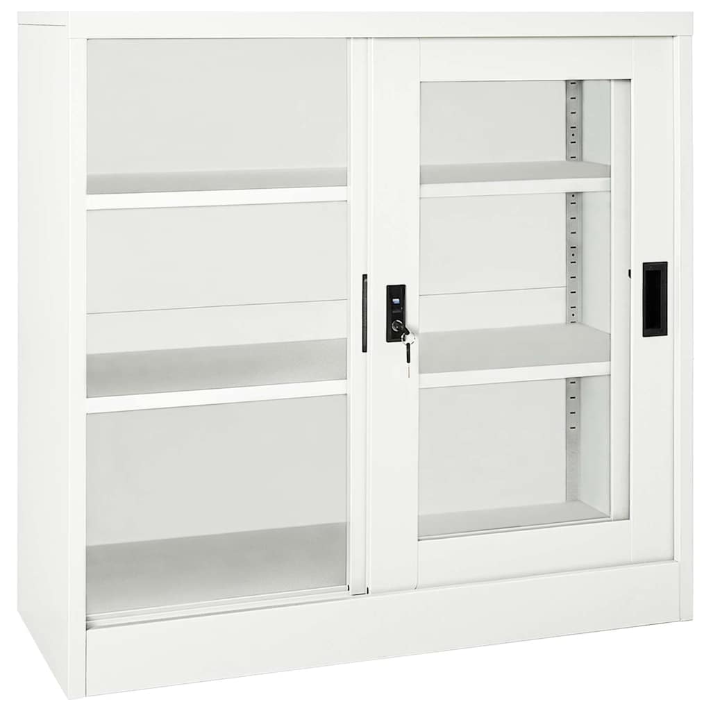 Liugustega kapp, valge, 90 x 40 x 90 cm, teras