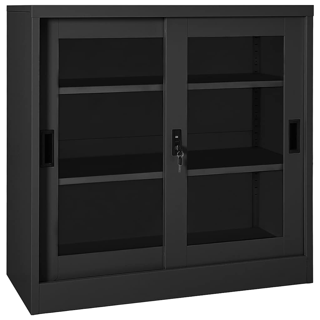 Liugustega kapp, antratsiit, 90 x 40 x 90 cm, teras