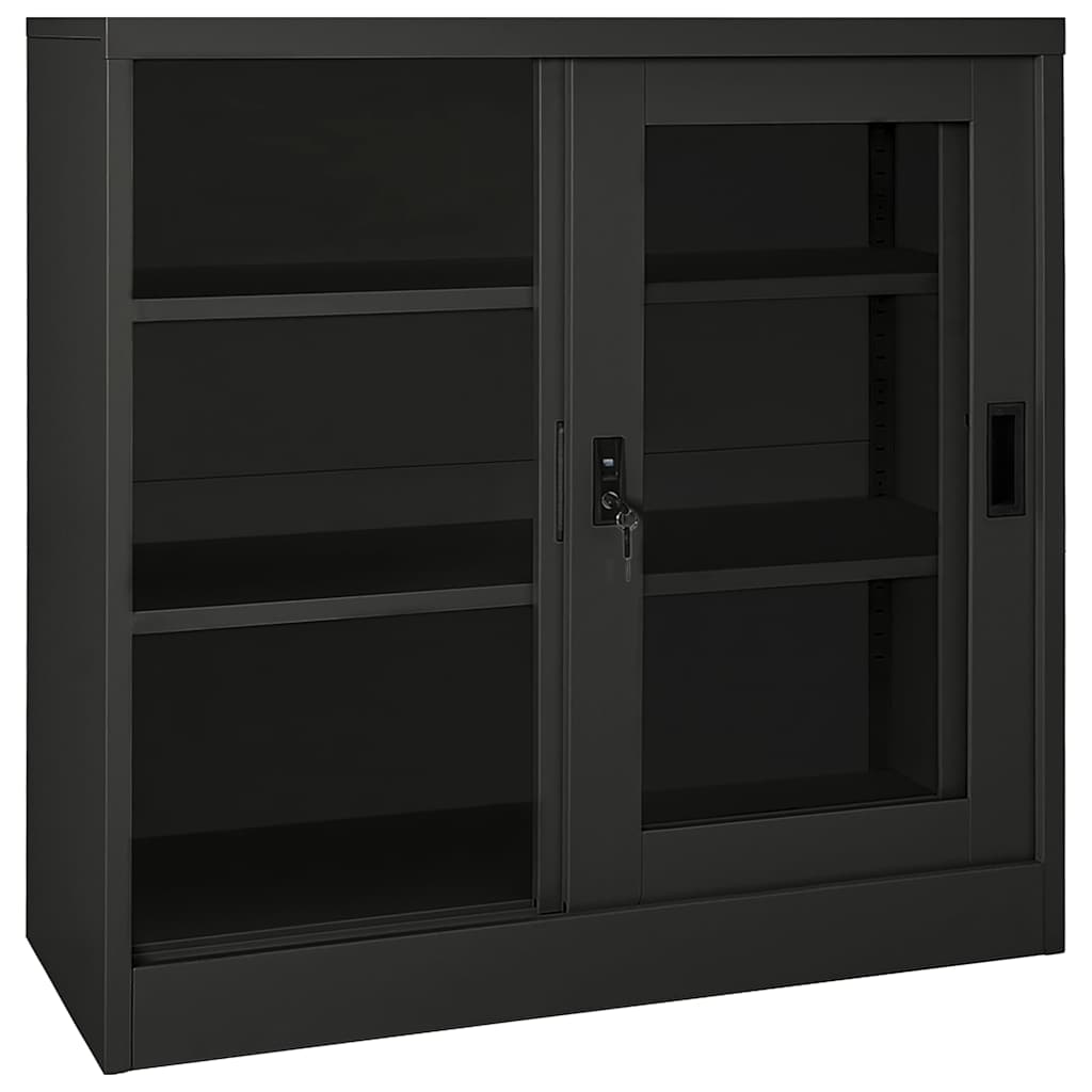 Liugustega kapp, antratsiit, 90 x 40 x 90 cm, teras