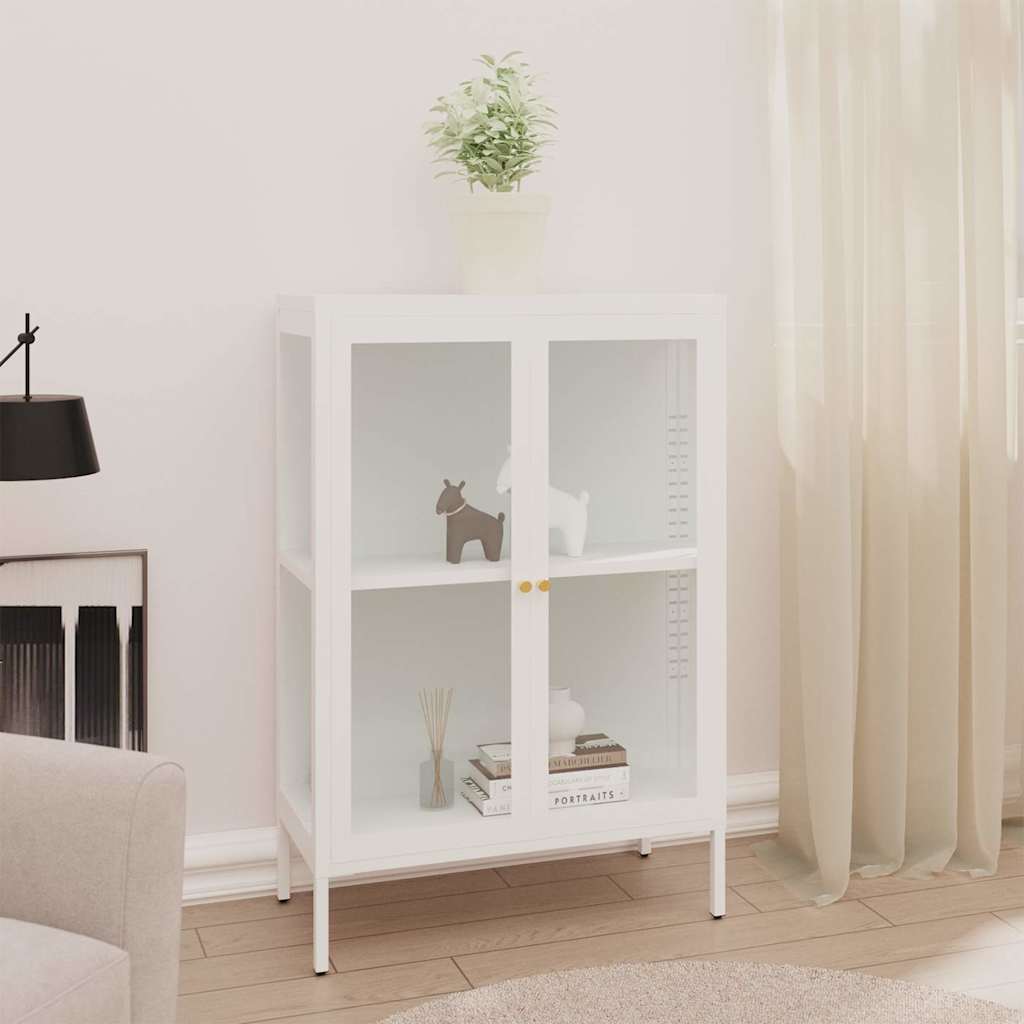 Puhvetkapp, valge, 75 x 35 x105 cm, teras ja klaas