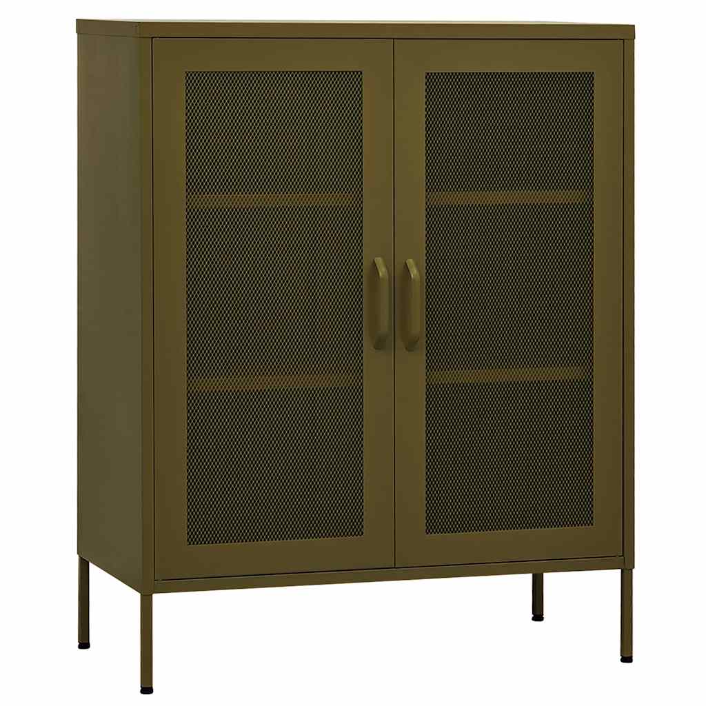 Hoiukapp, oliivroheline, 80 x 35 x 101,5 cm, teras