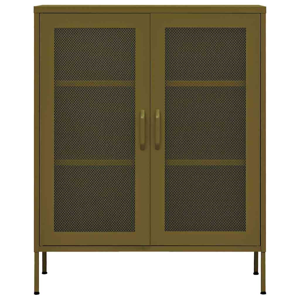 Hoiukapp, oliivroheline, 80 x 35 x 101,5 cm, teras