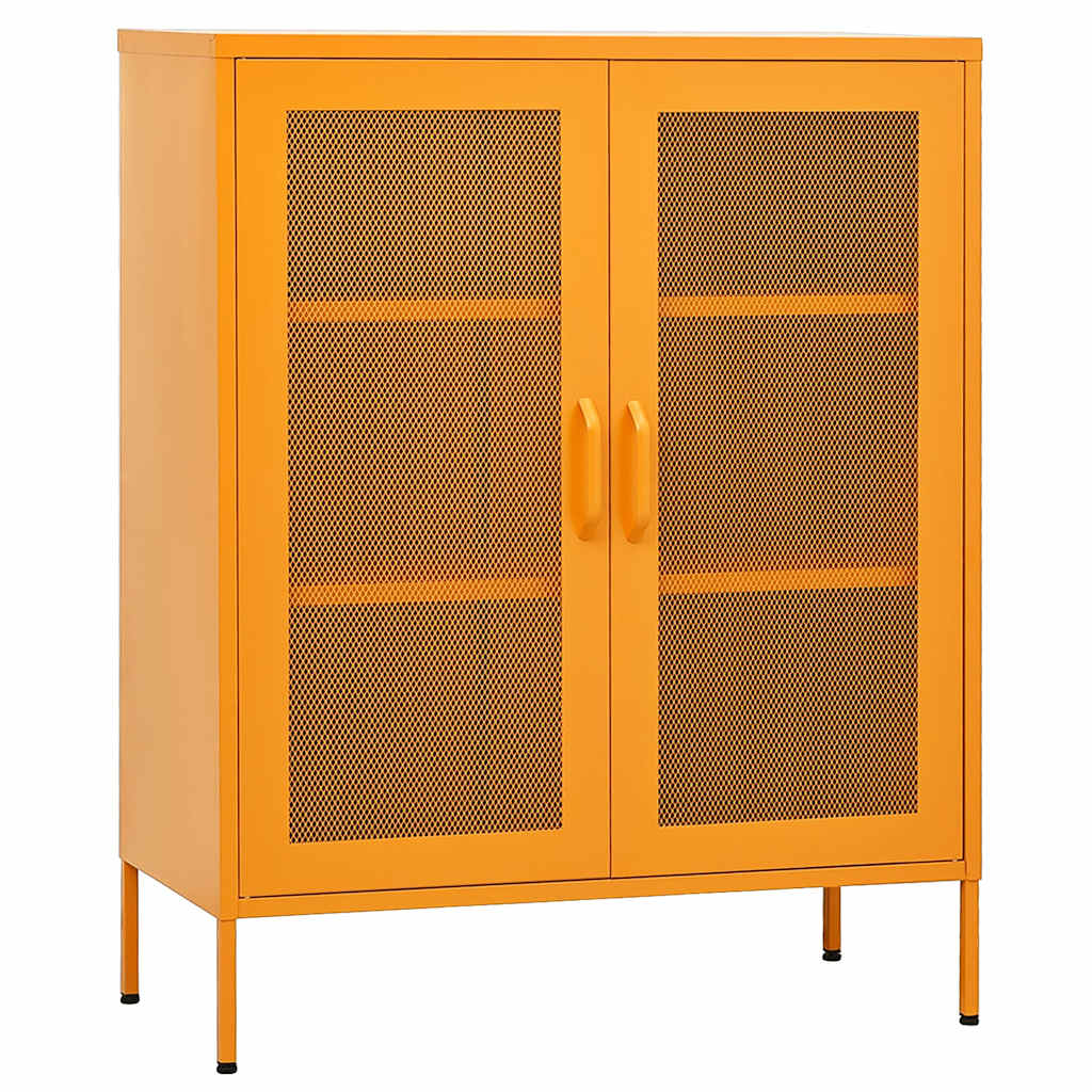 Hoiukapp sinepikollane 80 x 35 x 101,5 cm terasest