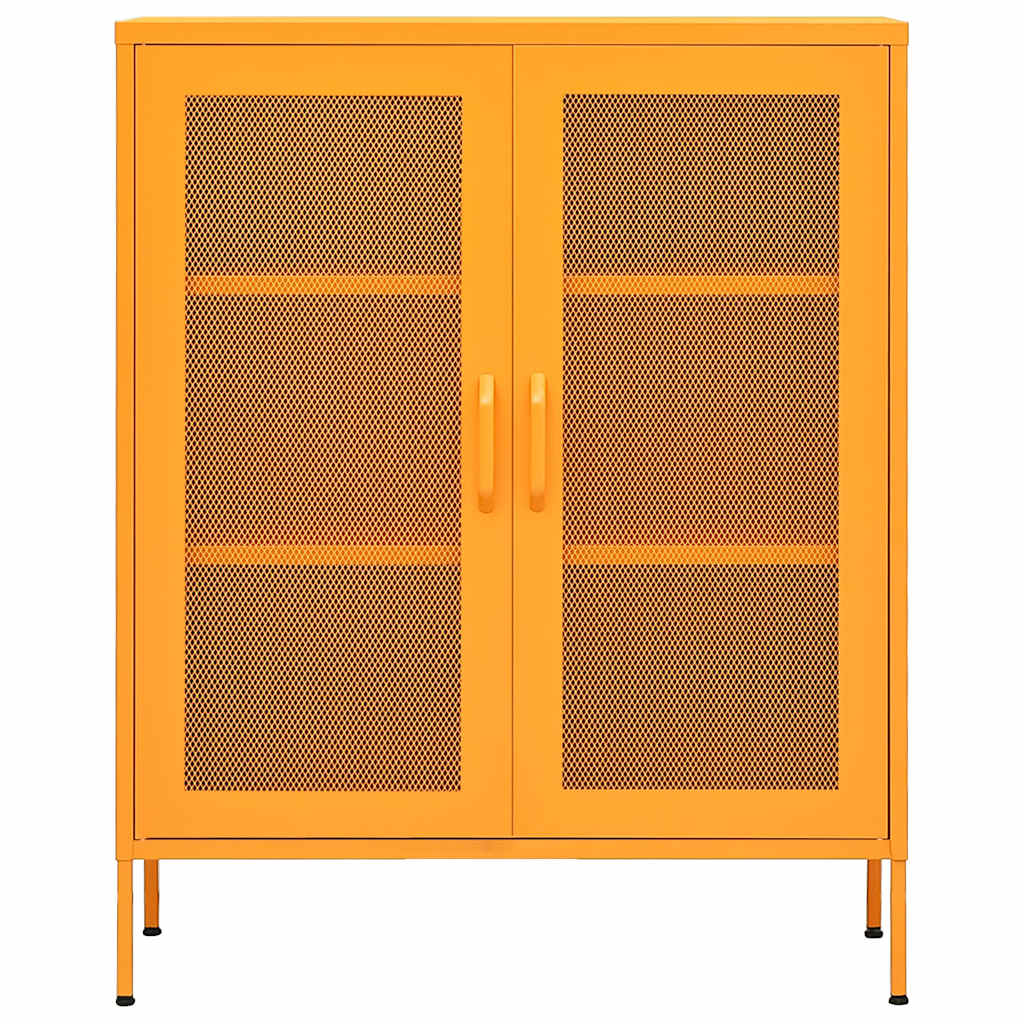 Hoiukapp sinepikollane 80 x 35 x 101,5 cm terasest